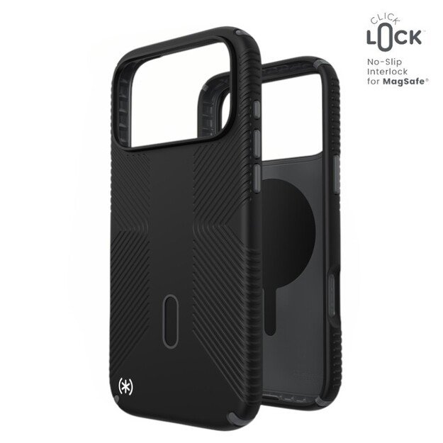 „Speck Presidio2 Grip ClickLock & MagSafe“ dėklas, skirtas „iPhone 17 Pro Max“ (juodas / pilkas / baltas) 7