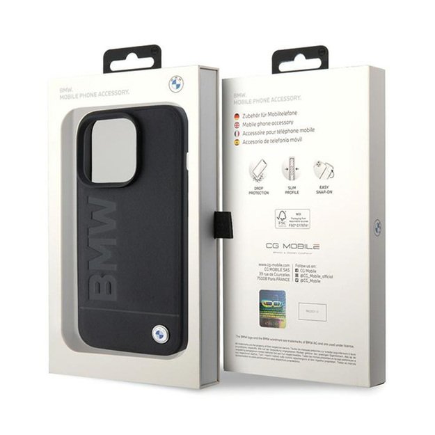 BMW odinis „Hot Stamp MagSafe“ dėklas, skirtas „iPhone 15 Pro“ (juodas) 5