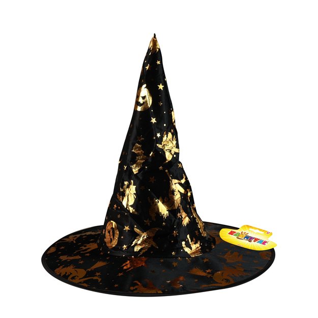 Children witch hat with golden decor 2