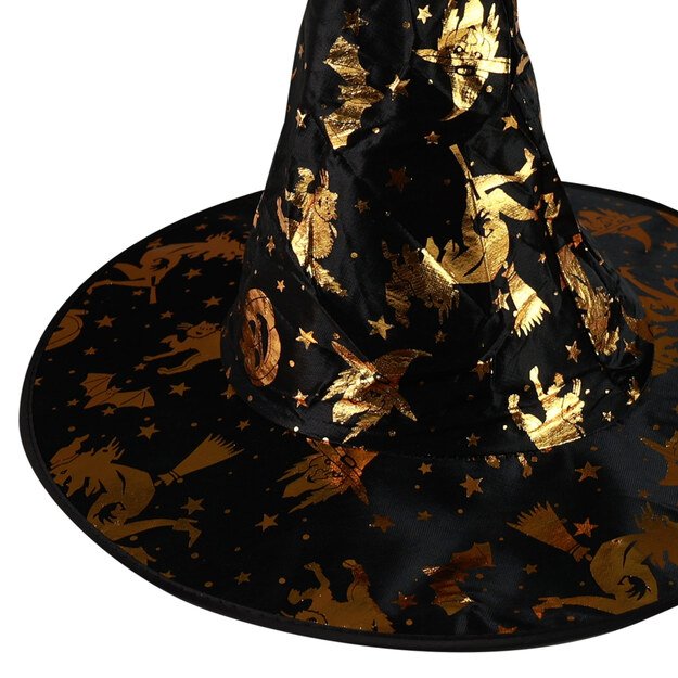 Children witch hat with golden decor 3