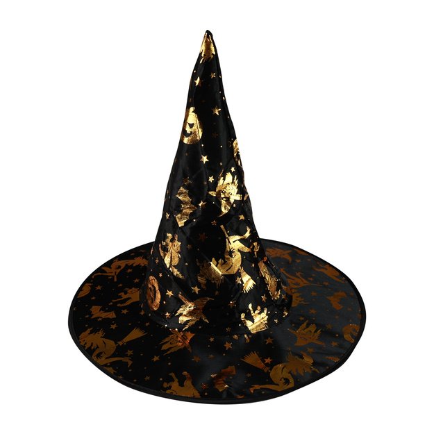 Children witch hat with golden decor 1