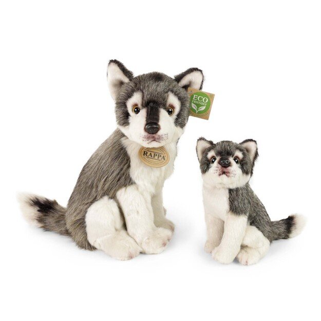 Pliušinis vilkas su jaunikliu 27 cm EKOLOGIŠKAS 3