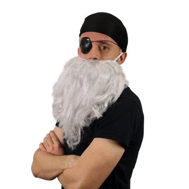 Piratų barzda, šalikas ir pleistras suaugusiems 3