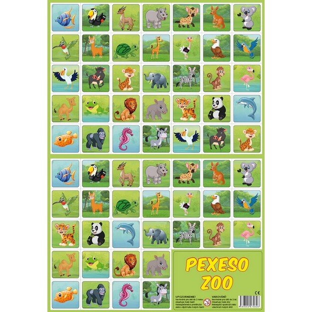 „Pexeso“ atminties žaidimas – zoologijos sodas 1