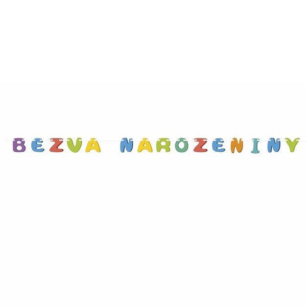 the Paper garland BEZVA NAROZENINY 2