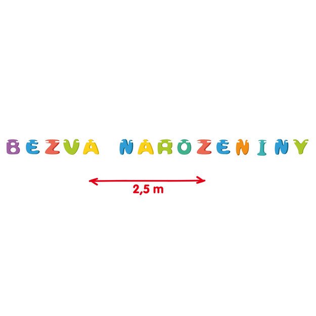 the Paper garland BEZVA NAROZENINY 3