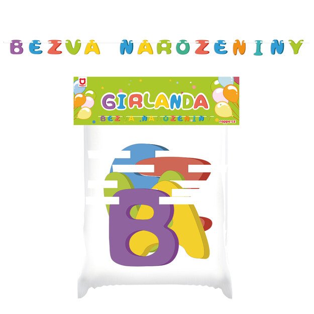 the Paper garland BEZVA NAROZENINY 6