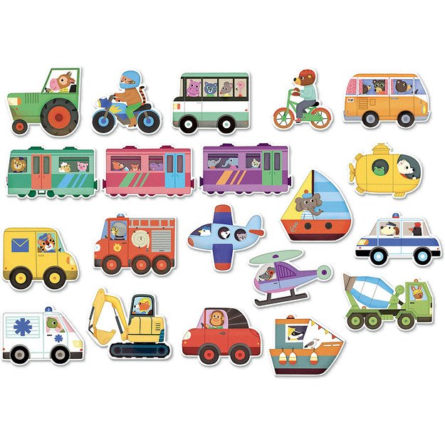 Vilac Wooden magnets transport 20pcs 3