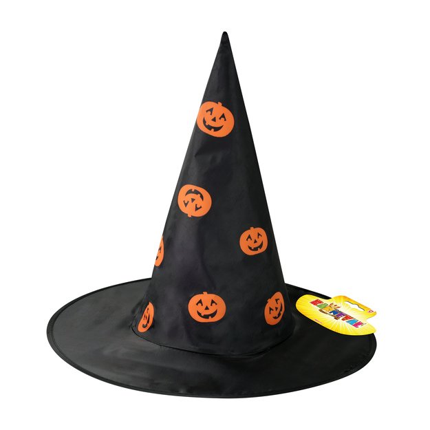 Children witch hat with pumkins 2