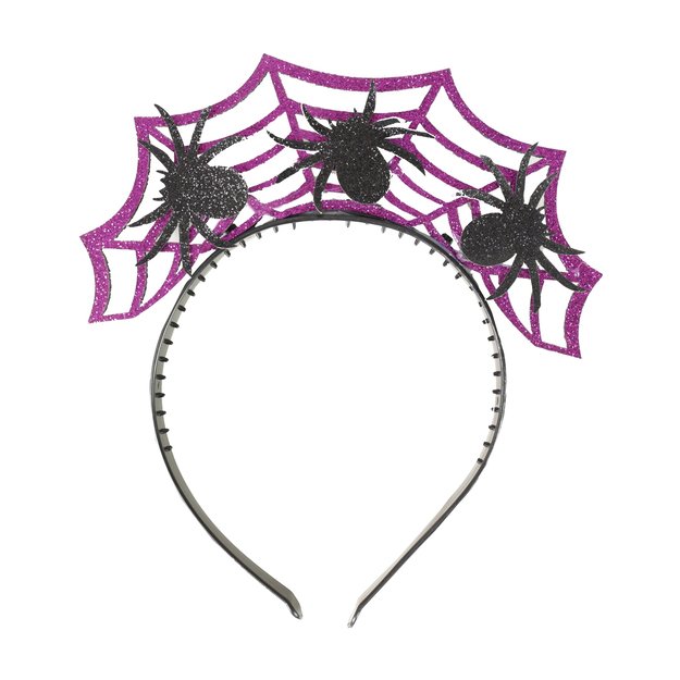 Children purple headband with spiders