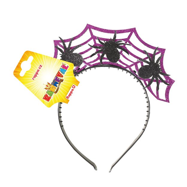 Children purple headband with spiders 2