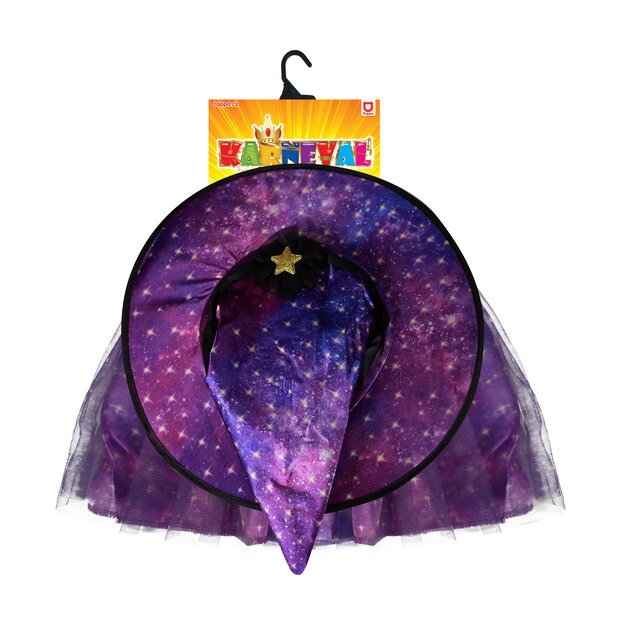 Children costume purple witch tutu skirt with hat 2