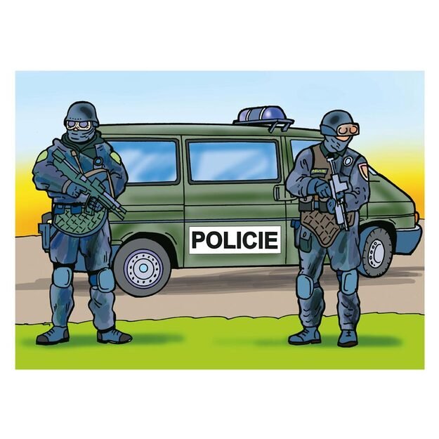 MFP policijos spalvinimo puslapiai 3