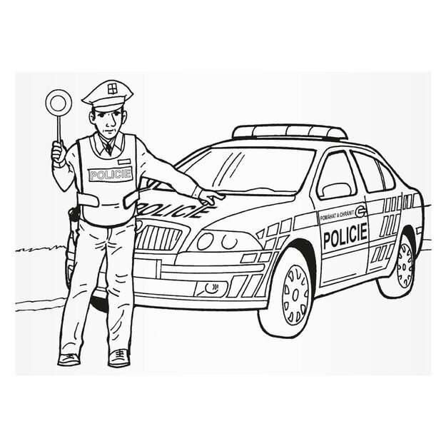 MFP policijos spalvinimo puslapiai 4