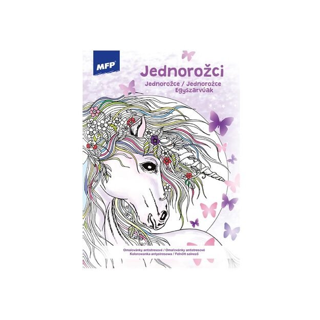 Antistresiniai spalvinimo puslapiai Vienaragiai 3 1