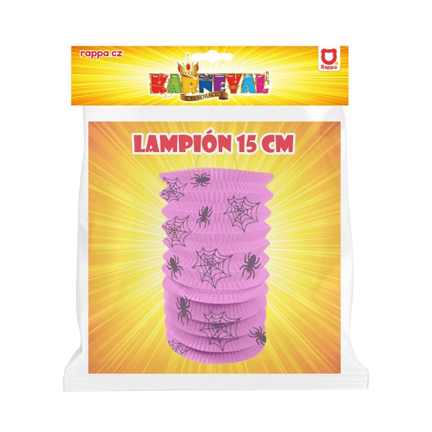 Lantern Halloween spiders 15 cm 2