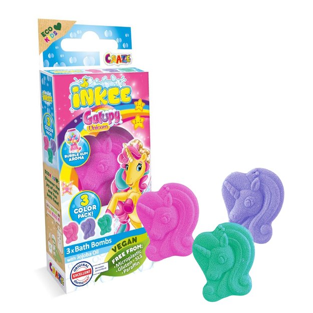 INKEE - Mini pakuotė putojančių bombų - Vienaragis