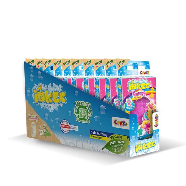 INKEE - Mini pakuotė putojančių bombų - Vienaragis 2