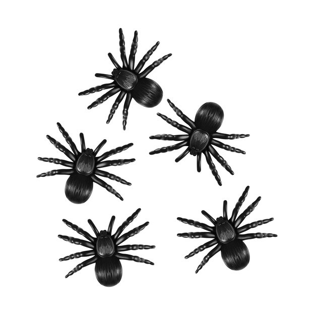Black spider decoration 5 pcs 3