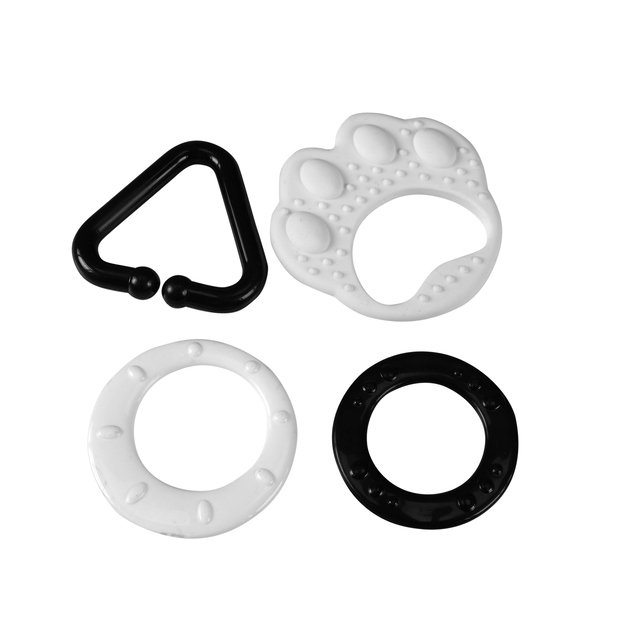 Bear paw teether, black and white 1