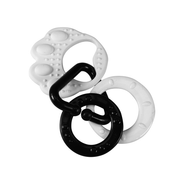 Bear paw teether, black and white 3
