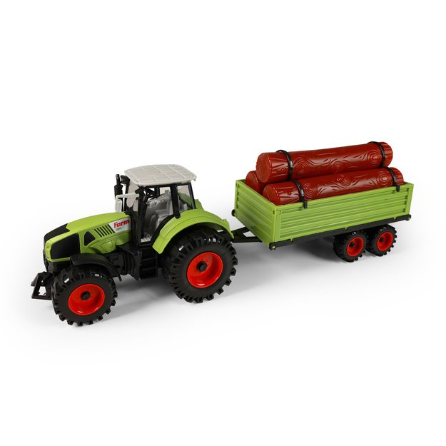 Tractor with trailer for wood 45 cm 1