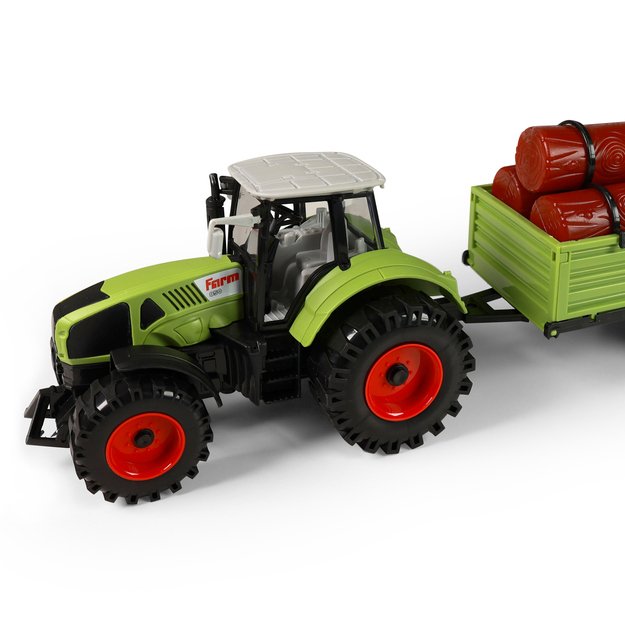 Tractor with trailer for wood 45 cm 4