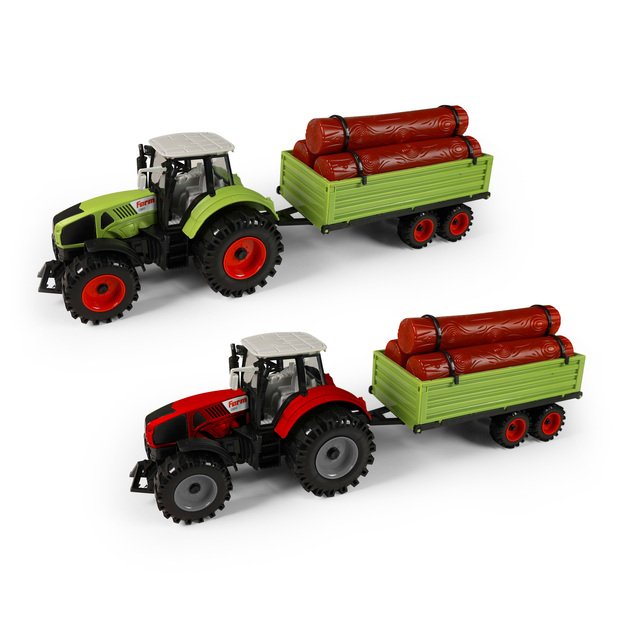 Tractor with trailer for wood 45 cm 6