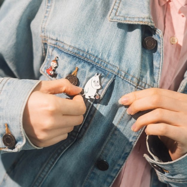 Muminai - 4 smeigtukų rinkinys drabužiams arba kuprinei 5