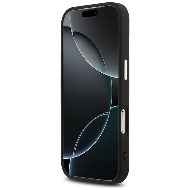 „Guess 4G“ trikampio logotipo „MagSafe“ dėklas iPhone 17 Pro (juodas) 7
