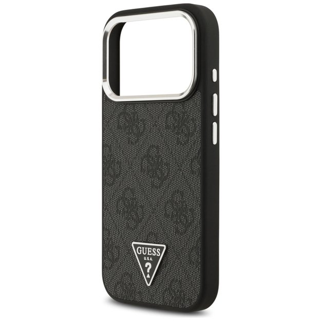„Guess 4G“ trikampio logotipo „MagSafe“ dėklas iPhone 17 Pro (juodas) 3