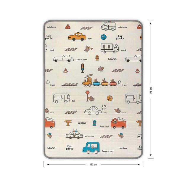 Dvipusis putplasčio kilimėlis Milly Mally Kinder City 178x120 cm