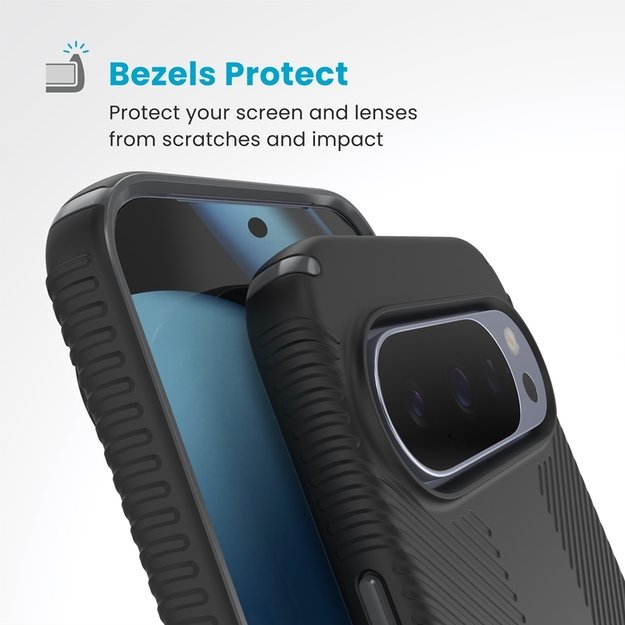 „Speck Presidio2 Grip Magnet“ dėklas „Google Pixel 10 Pro XL“ (juodas / pilkas) 9