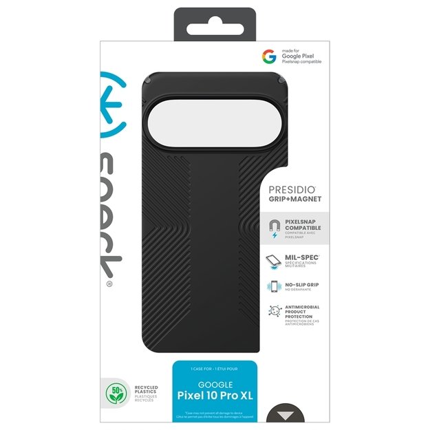 „Speck Presidio2 Grip Magnet“ dėklas „Google Pixel 10 Pro XL“ (juodas / pilkas) 8
