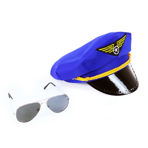 Piloto kepurė su akiniais suaugusiesiems 1