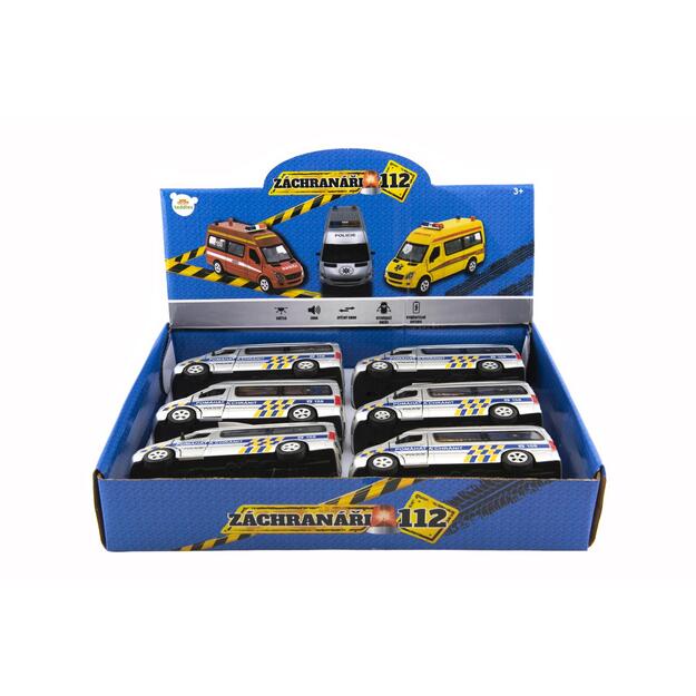 Policijos automobilis, metalinis, 15 cm 2