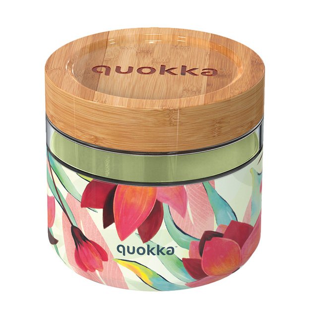 Quokka Deli Food Jar - Stiklinis maisto indelis / priešpiečių dėžutė 820 ml (Pavasaris)