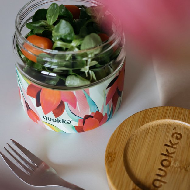 Quokka Deli Food Jar - Stiklinis maisto indelis / priešpiečių dėžutė 820 ml (Pavasaris)