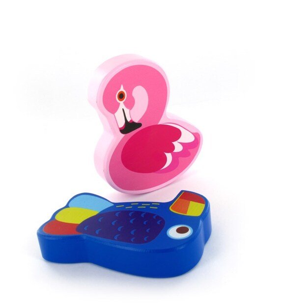 Mediniai mišiniai barškučiai (Flamingo, Toucan), atsitiktinis modelių pasirinkimas 1