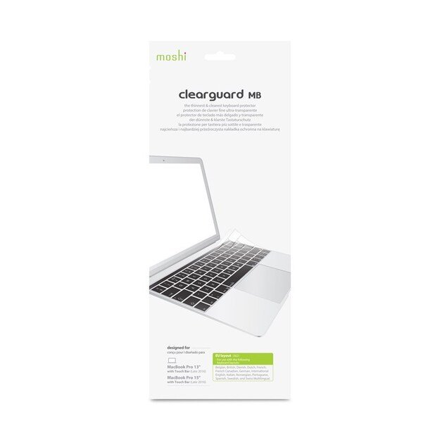 „Moshi ClearGuard 12“ – klaviatūros apsauga, skirta „MacBook 12“ / „MacBook Pro 13“ (ES išdėstymas)