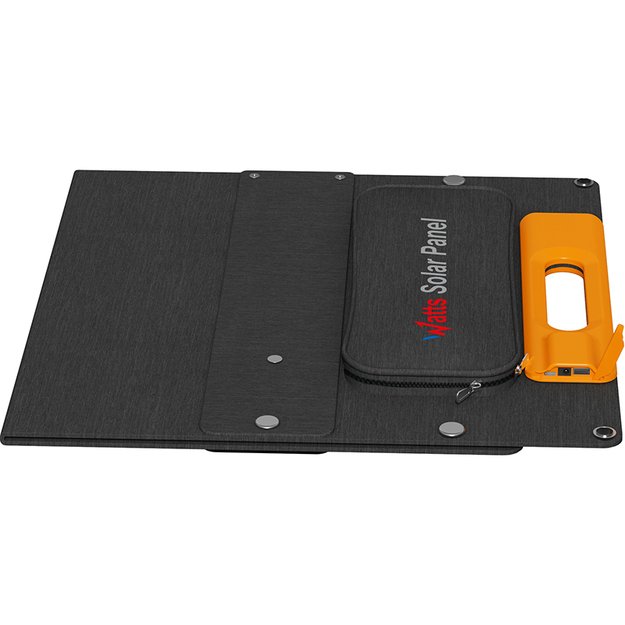 Wonder Ws60 – 60 W saulės baterija su USB-C PD 30W ir USB-A QC 18W išvestimi (juoda) 8