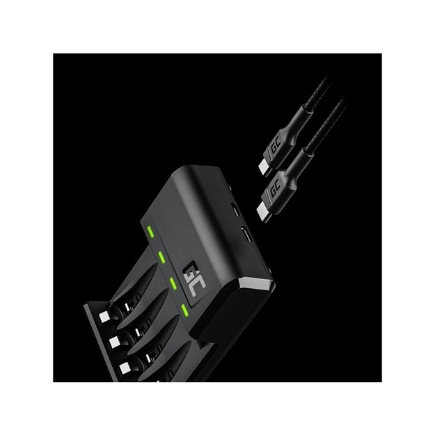Įkroviklis Green Cell GC VitalCharger + 4x AA 2000mAh Ni-MH baterijos 3