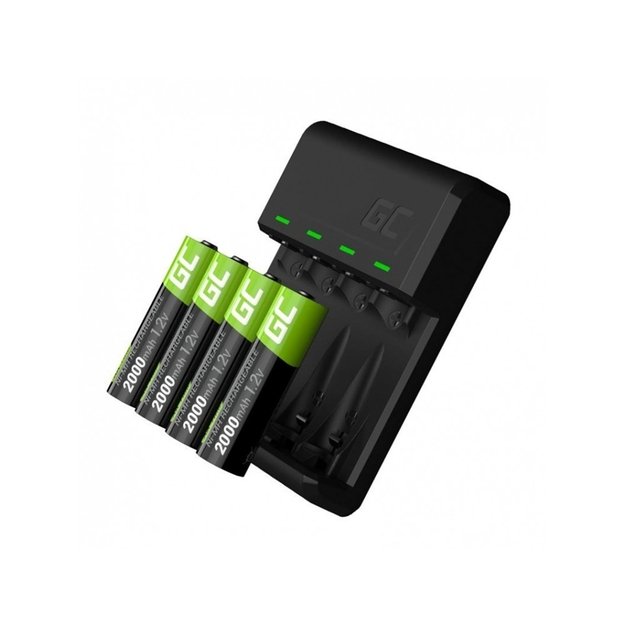 Įkroviklis Green Cell GC VitalCharger + 4x AA 2000mAh Ni-MH baterijos