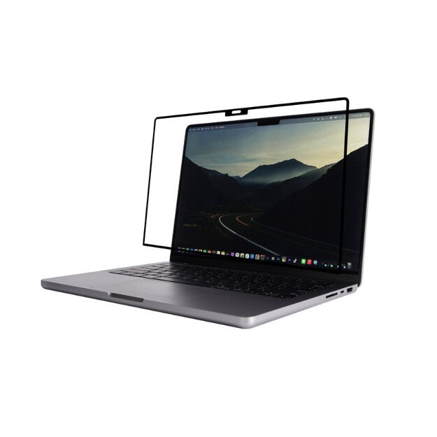 „Moshi iVisor AG“ – matinė ekrano apsauga, skirta „MacBook Pro 14“ (M3/M2/M1/2023-2021) (juoda / skaidrus / matinis)