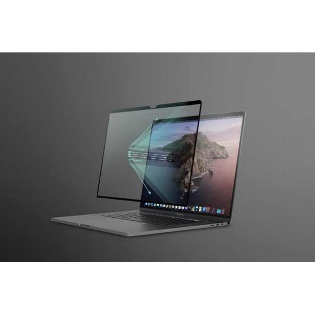 „Moshi iVisor AG“ – matinė ekrano apsauga, skirta „MacBook Pro 14“ (M3/M2/M1/2023-2021) (juoda / skaidrus / matinis)