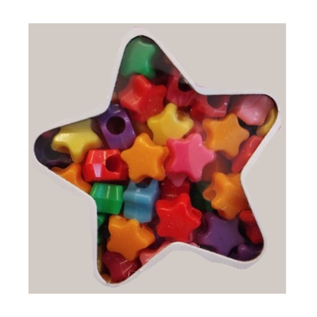 Karoliukų rinkinys - mažos žvaigždutės + 1 metro virvelė 2