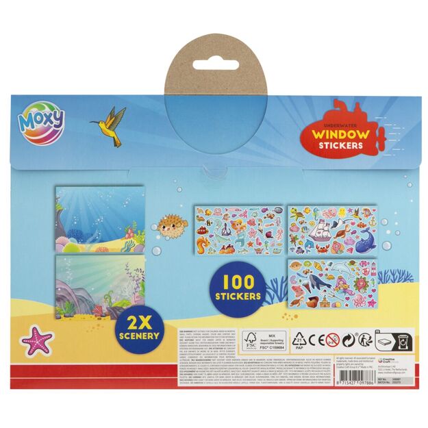 Kūrybinis langų lipdukų rinkinys, 100+ vnt. 3