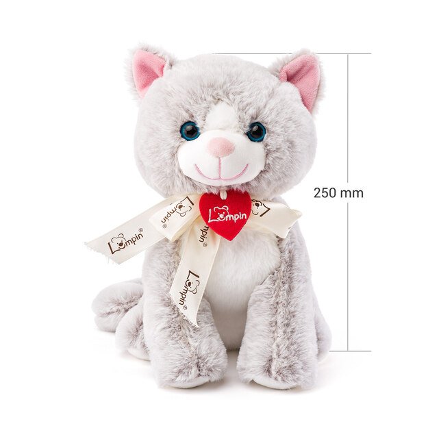 Katė Žaklina šviesiai pilka 25 cm 2