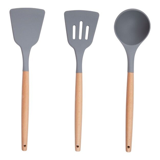 Alpina - Silikoninių virtuvės įrankių rinkinys su stovu, 12 dalių 3