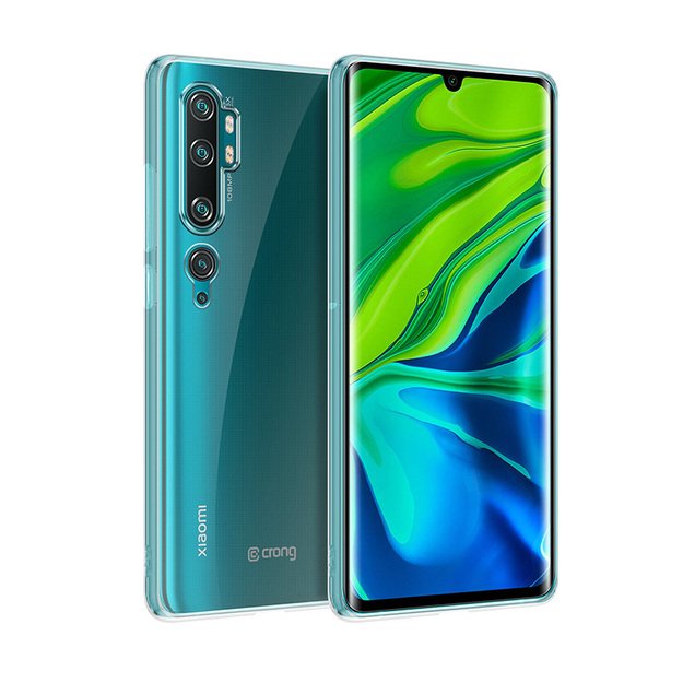 Crong Crystal Slim Cover – apsauginis dėklas, skirtas „Xiaomi Mi Note 10“ / „Mi Note 10 Pro“ (skaidrus)